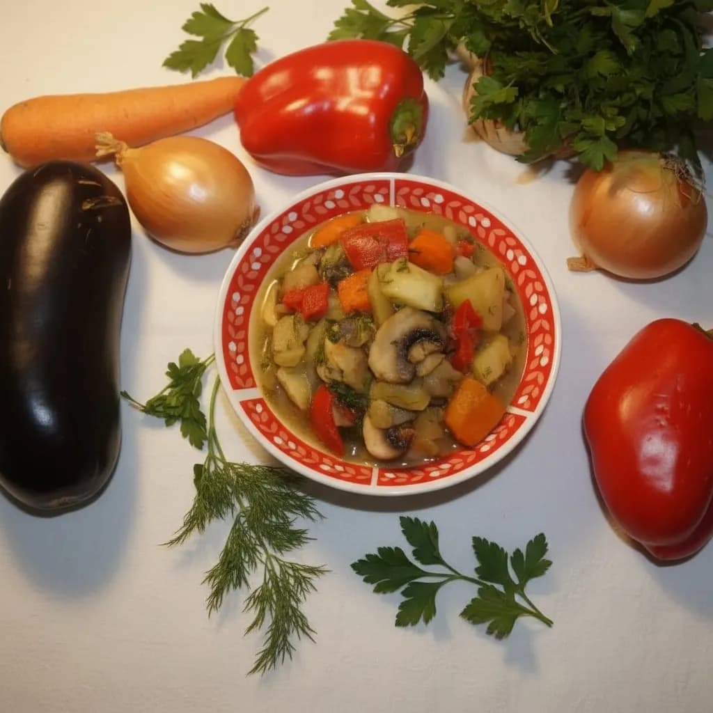 Овощное рагу с грибами
