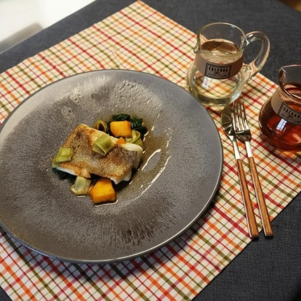 Палтус с огурцами