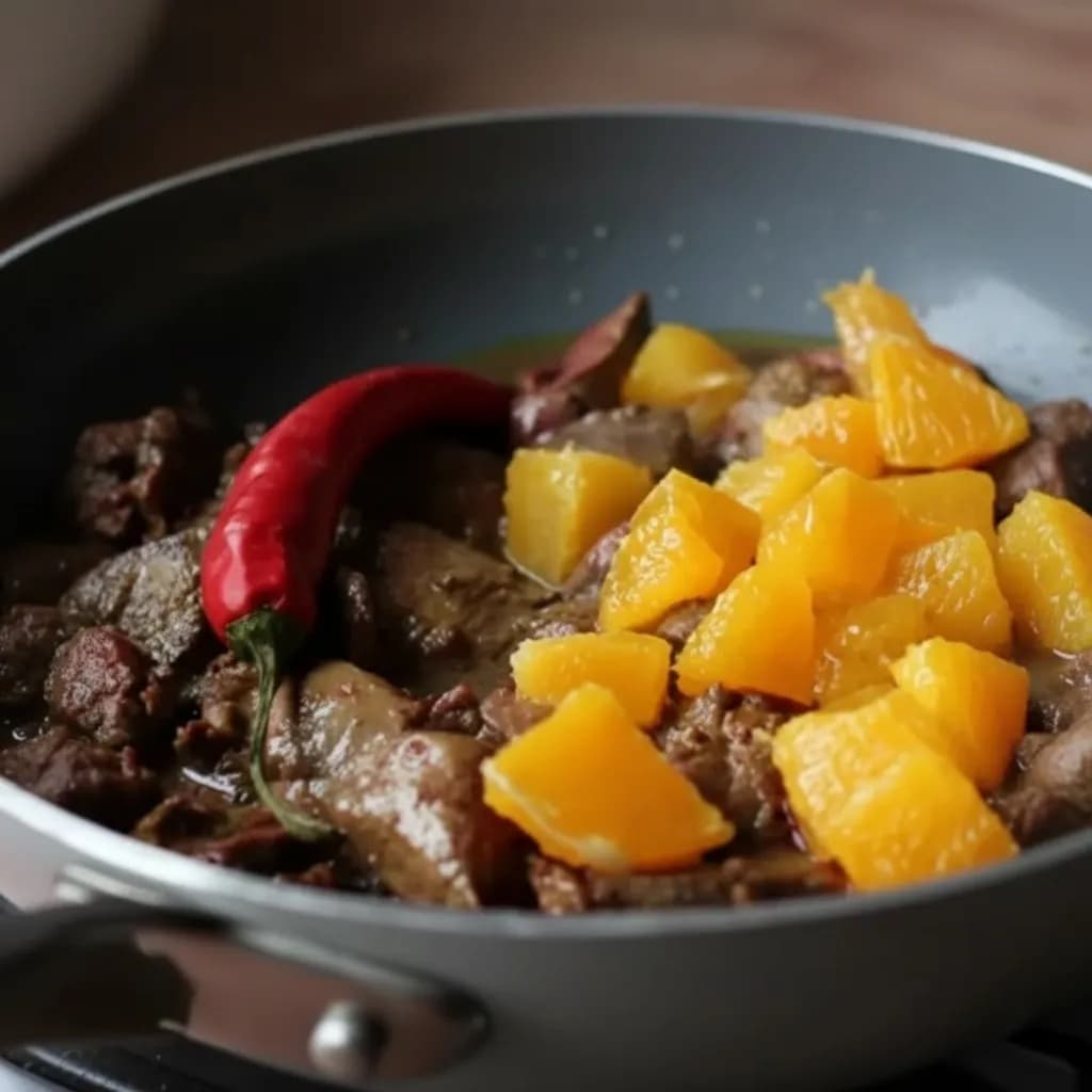 Печень с апельсином