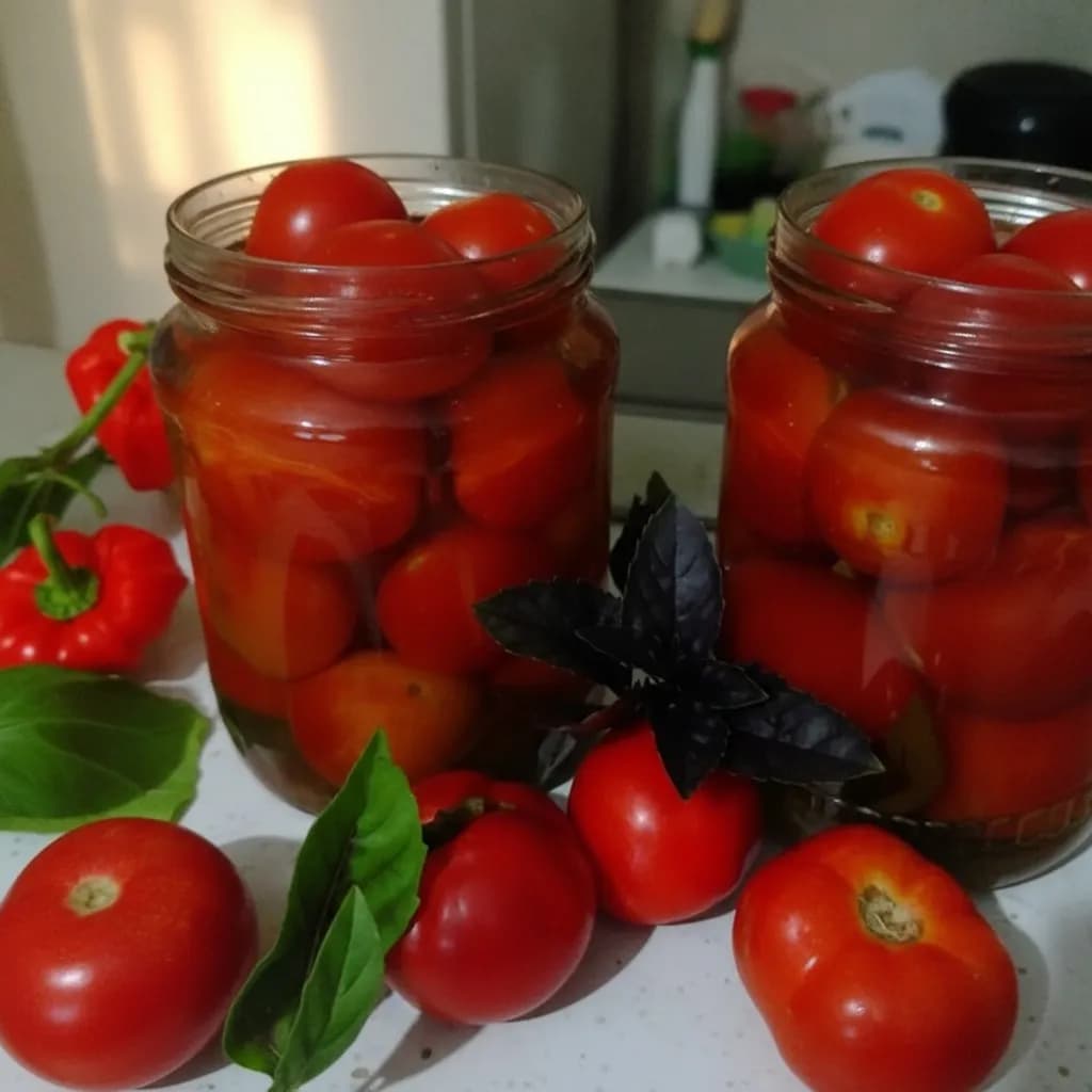 Помидоры с базиликом