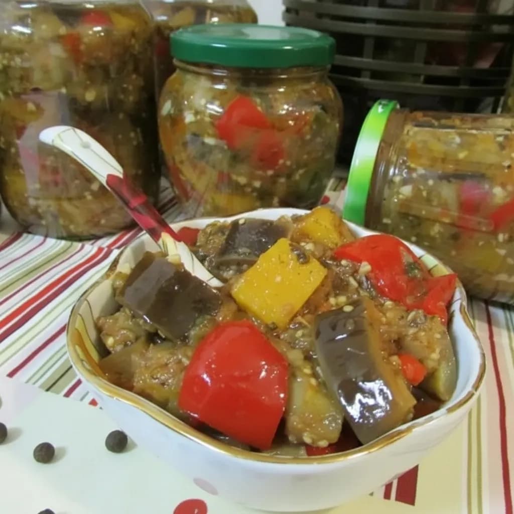 Закуска с баклажанами и тыквой