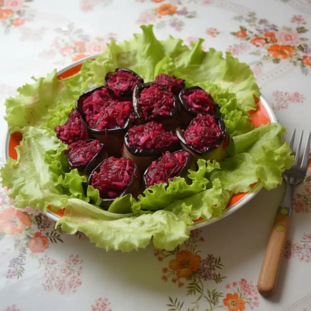 Рулетики из баклажанов