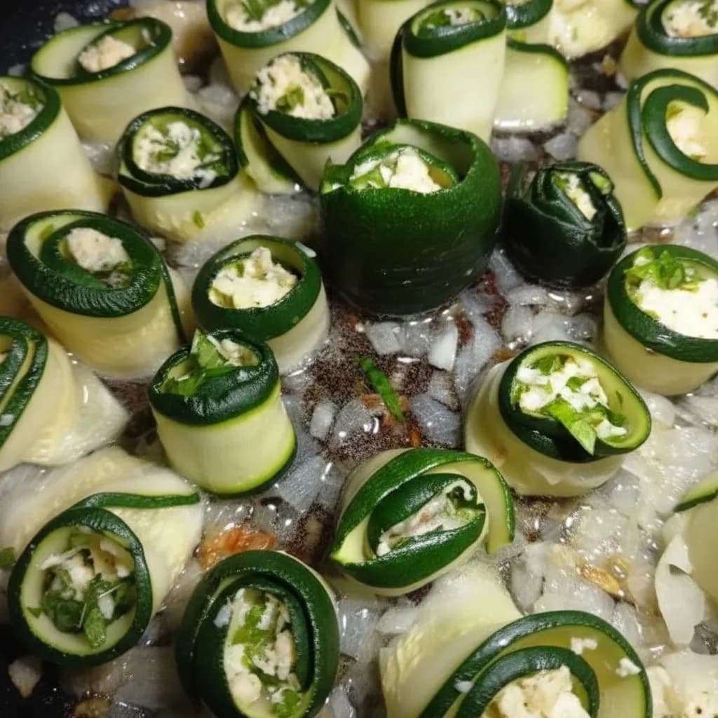 Рулетики в сковороде