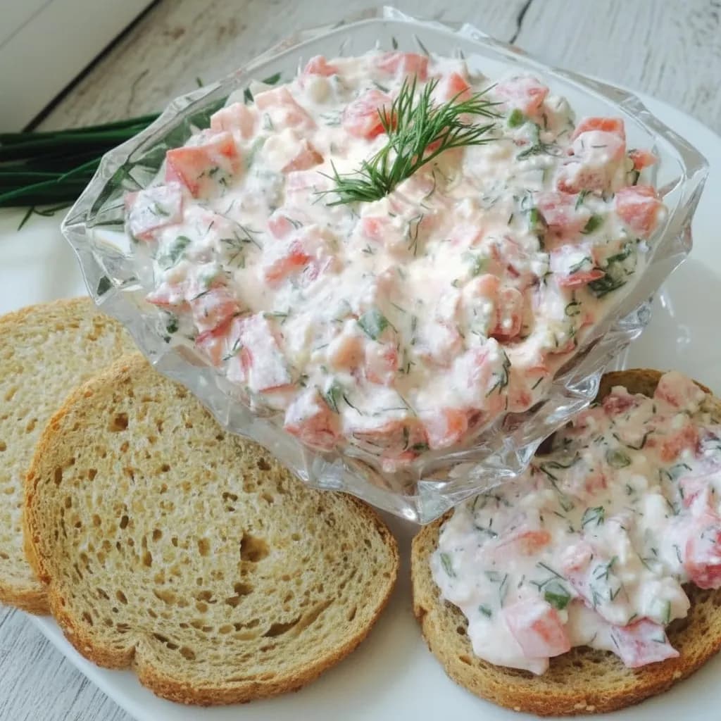 Салат с творогом