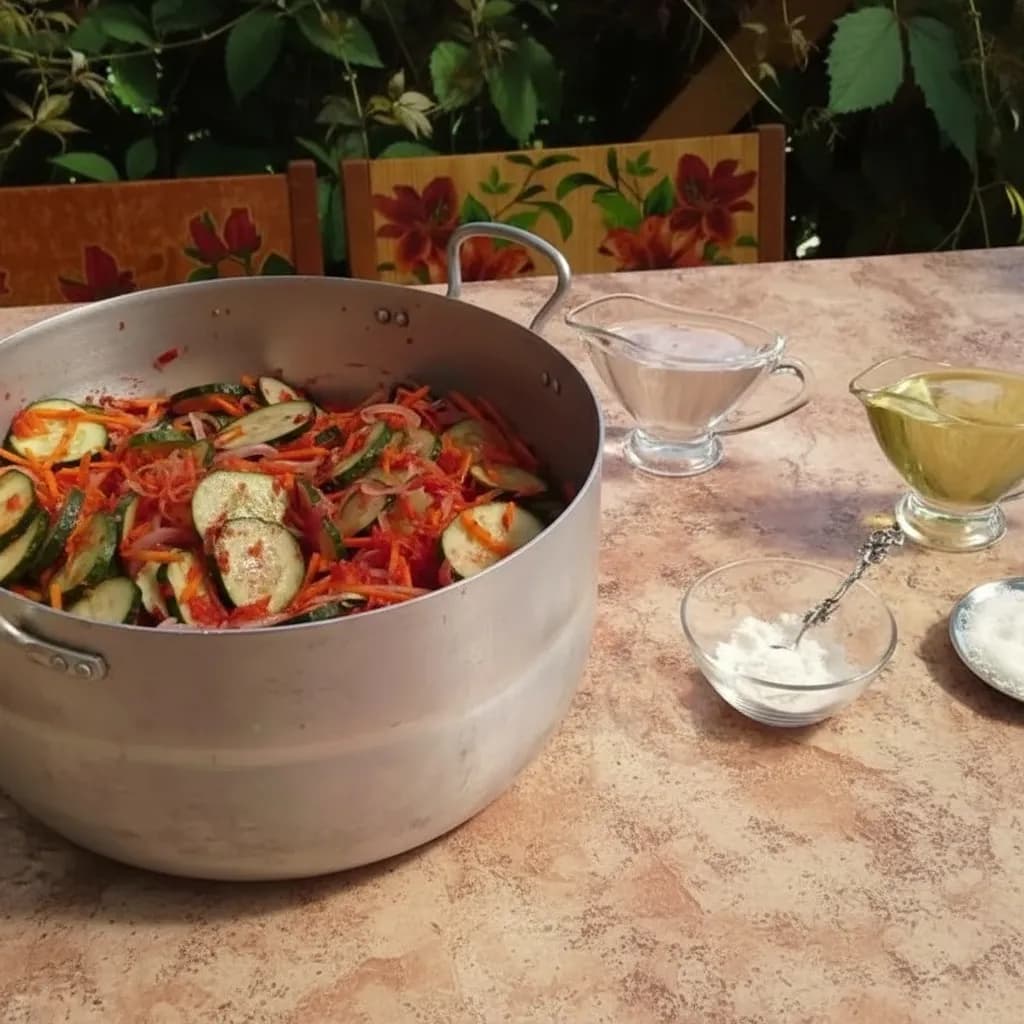 Салат в кастрюле