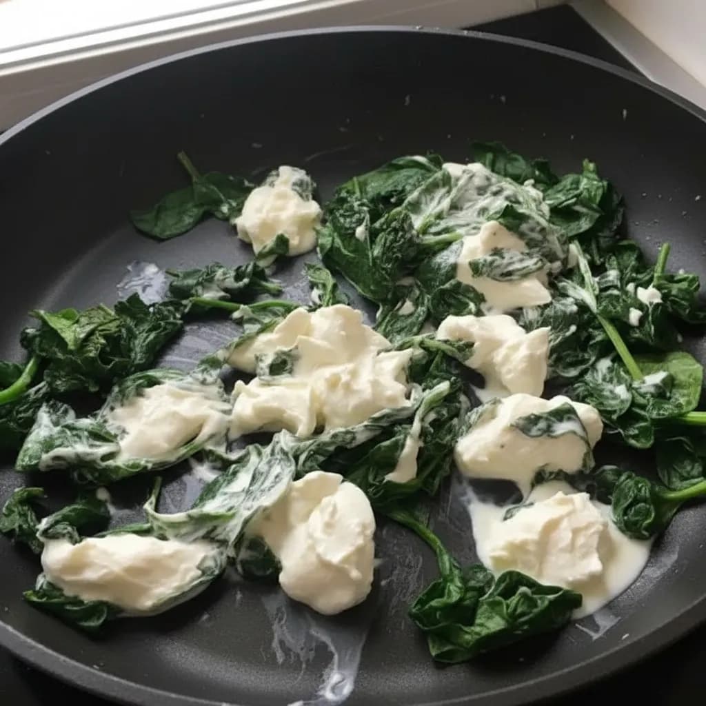Шпинат с сыром