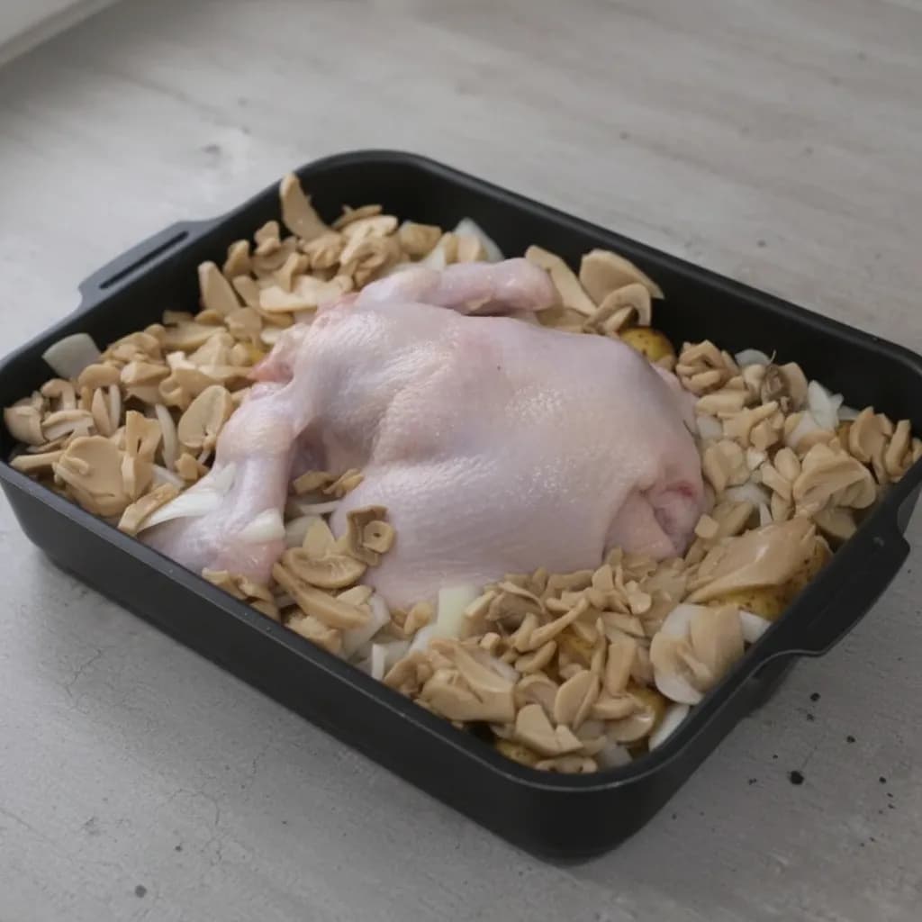 Слой шампиньонов