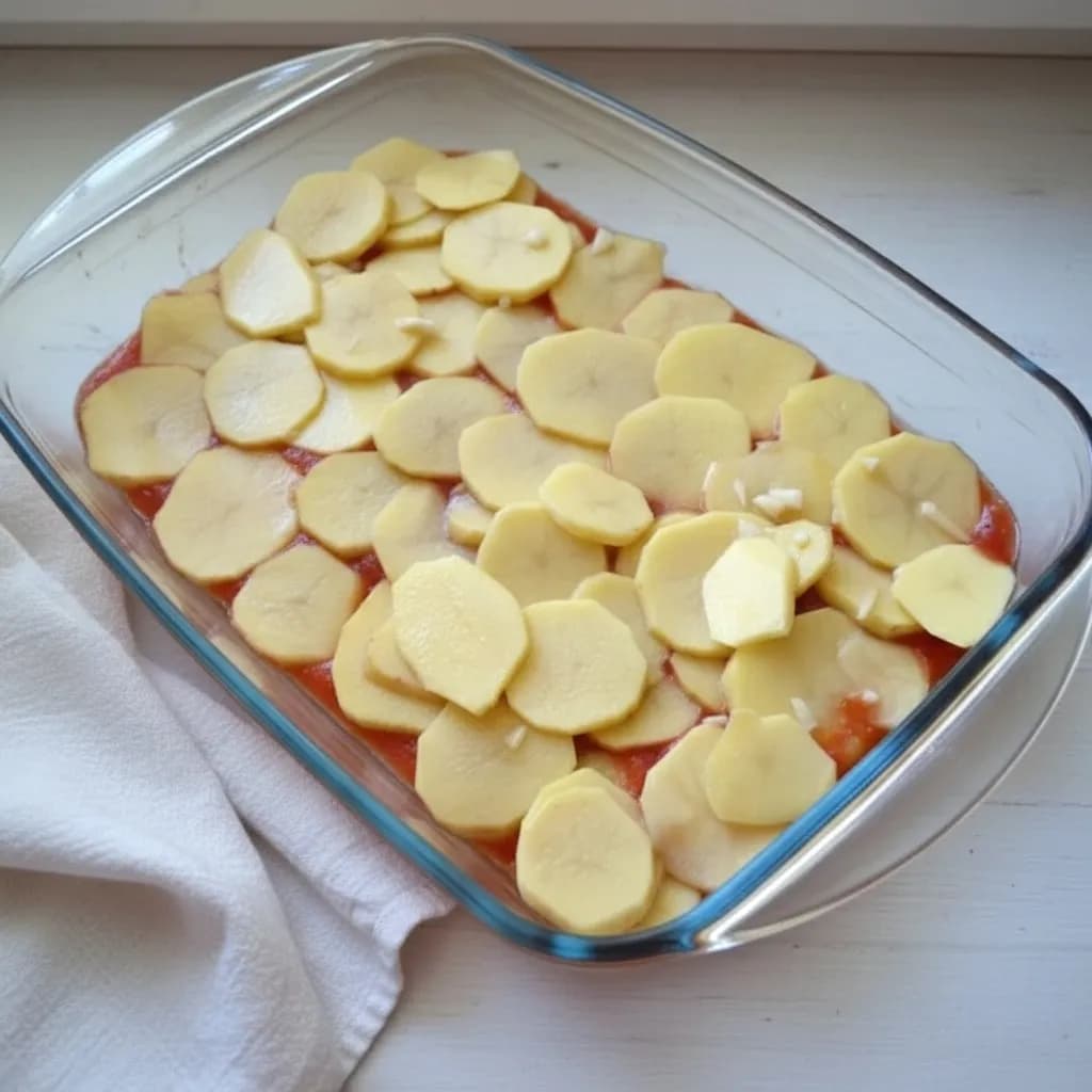 слой картофеля