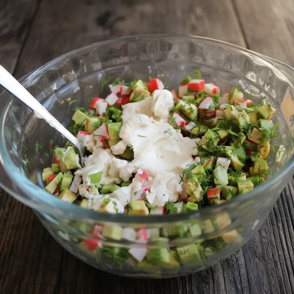 Смешивание салата