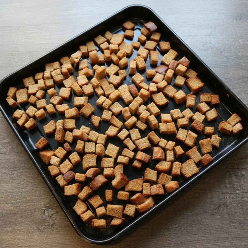 Сухарики на противне