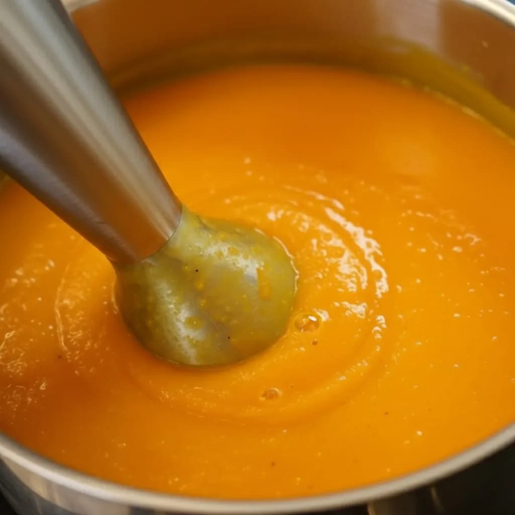 Суп-пюре в кастрюле