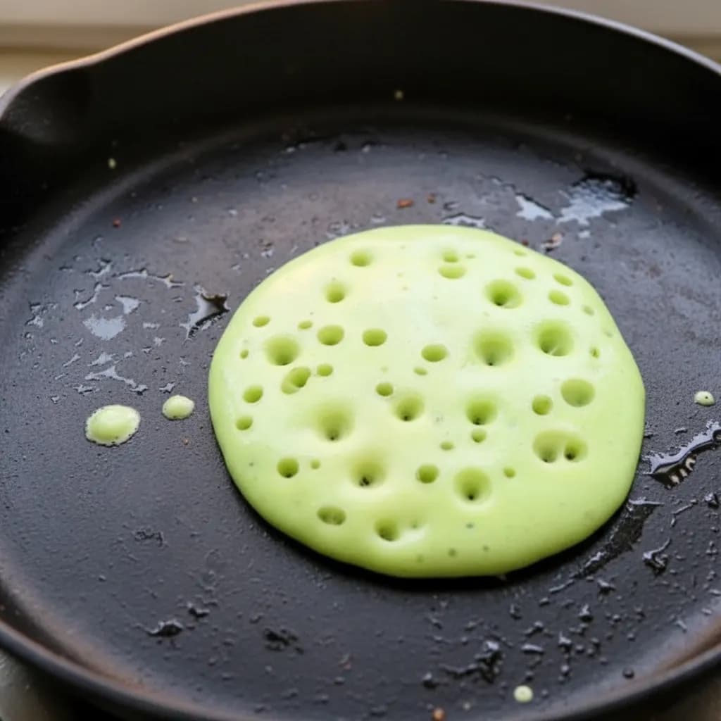 Выпекание блинчика