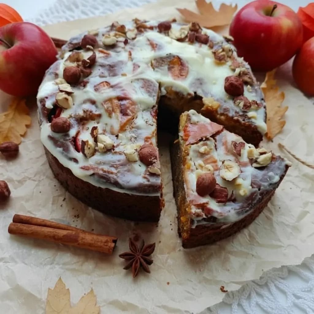 яблочно-морковный пирог