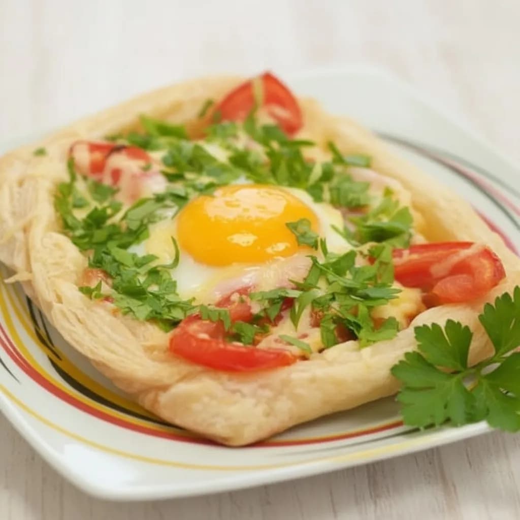 Яичница в слоёном тесте