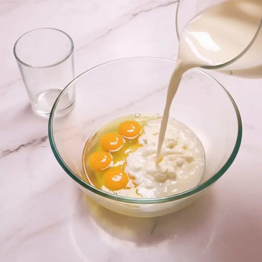 Яйца с молоком