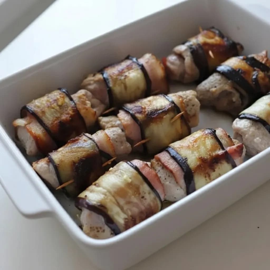 Запекание рулетиков