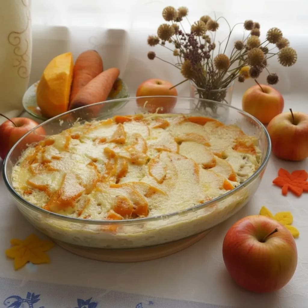 Запеканка из тыквы с курицей