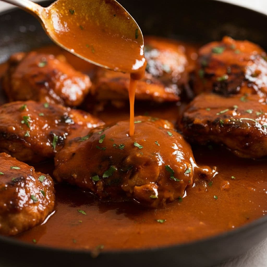 Куриные бёдрышки в липком соусе из запасов