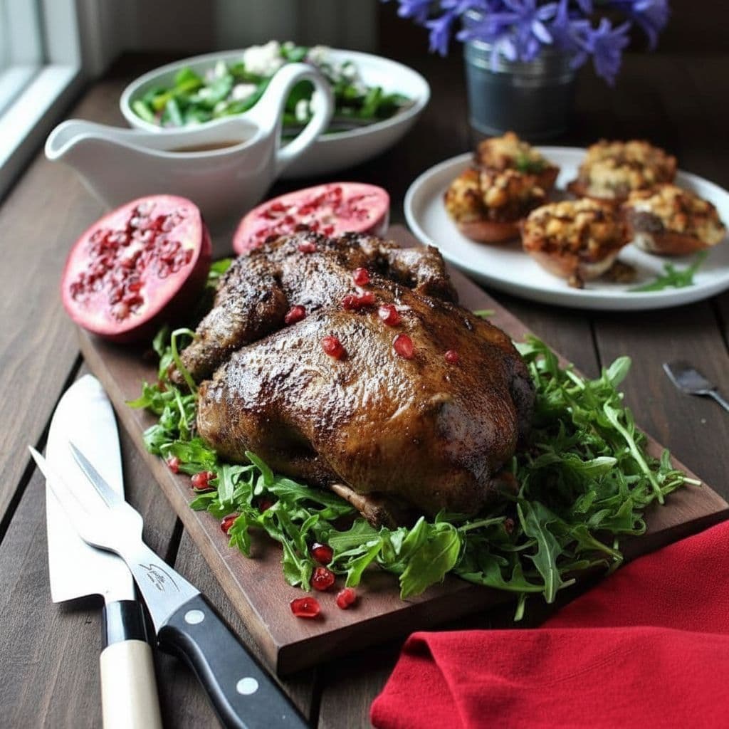 Рождественская утка с яблочным сидром