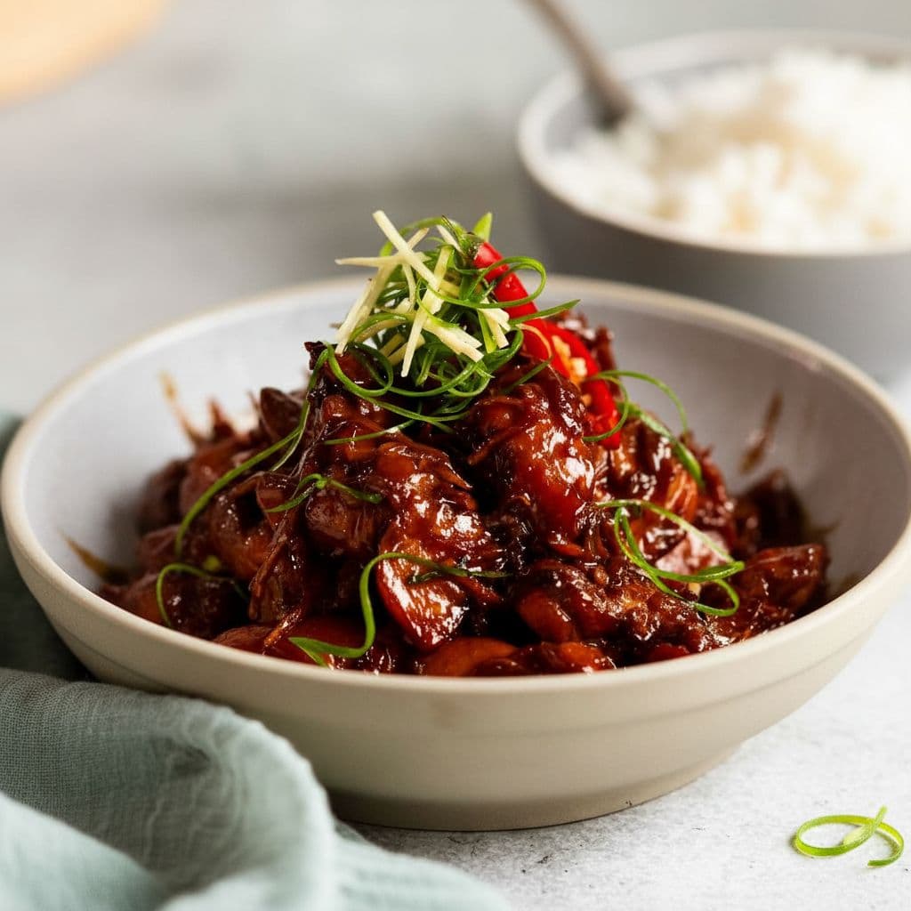 Вьетнамская курица в карамельном соусе с имбирём