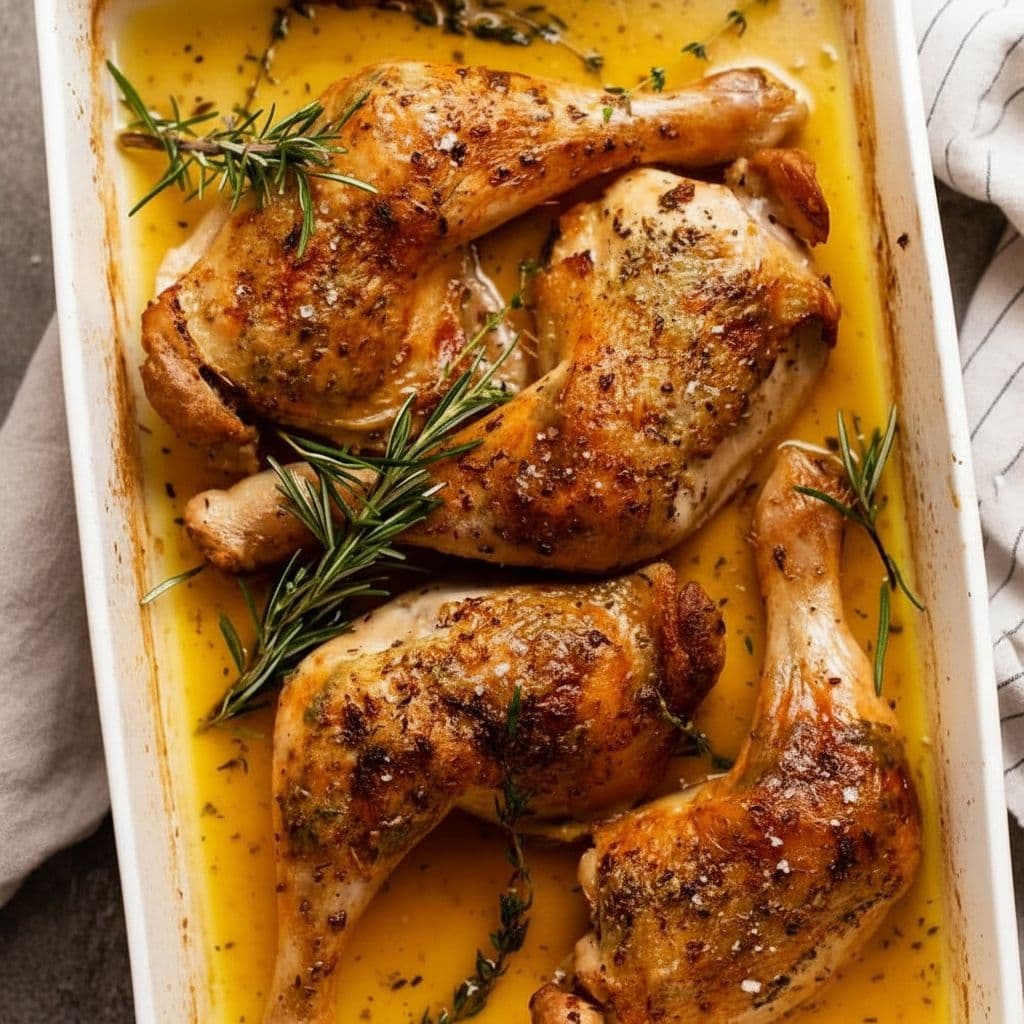 Куриные окорочка с травами и чесноком