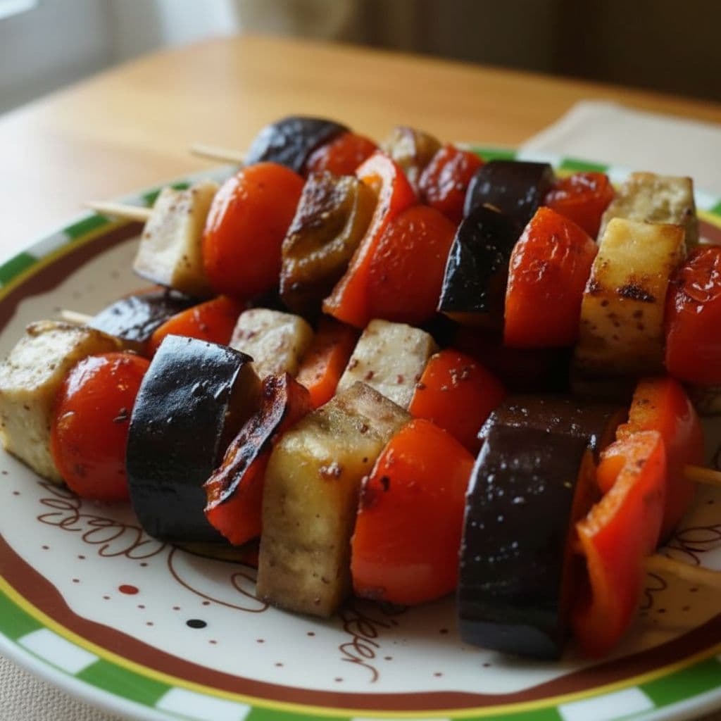 Пряные овощи на шпажках