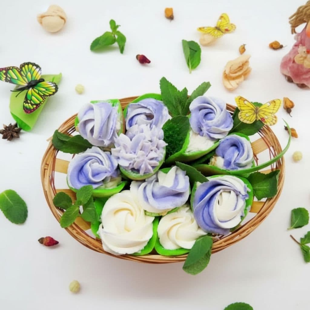 Шпинатные блинчики «Весенний букет»