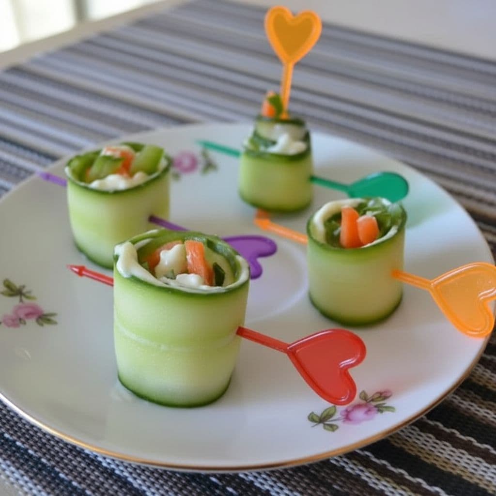 Вегетарианские роллы из огурца