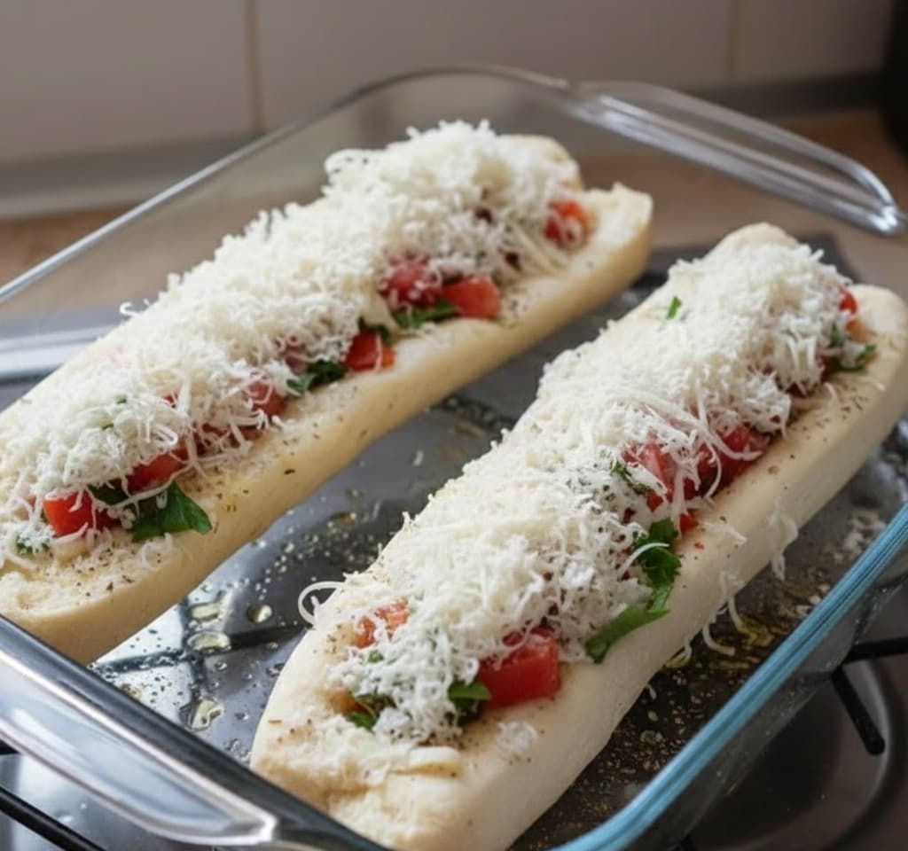 Фаршированные кабачки с овощами, имбирём и пармезаном