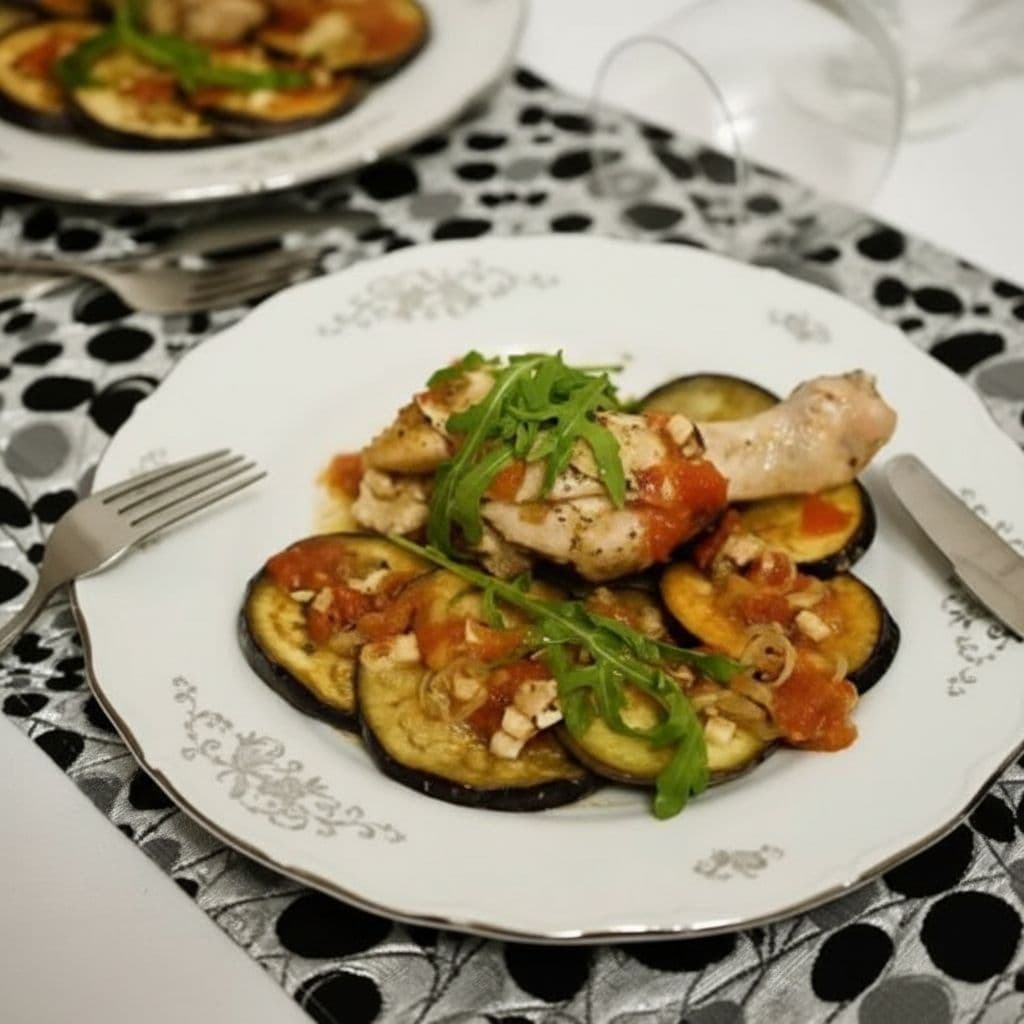 Цыплёнок с баклажанами Poulet d'Arles
