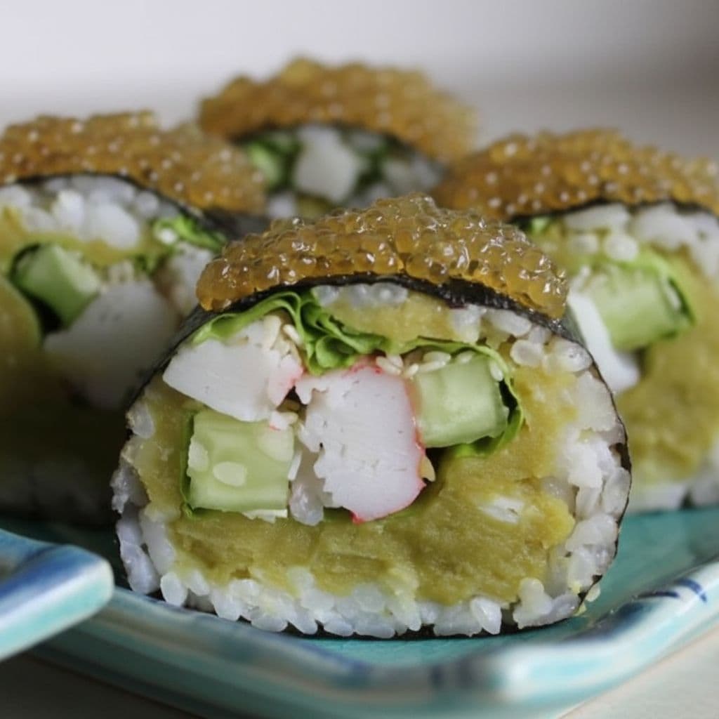 Ролл с крабом и зелёным горохом «Орегон»