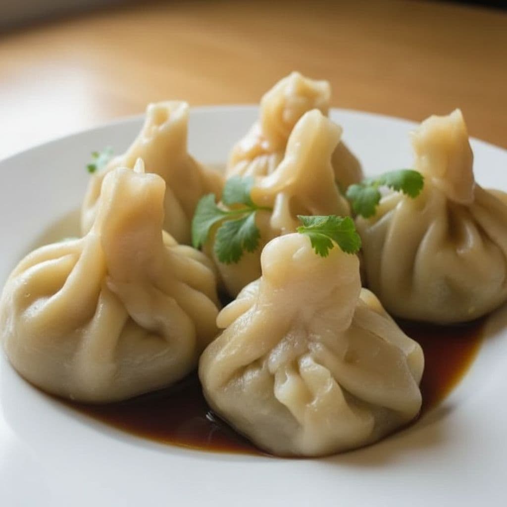 Вонтоны с грибами и пекинской капустой