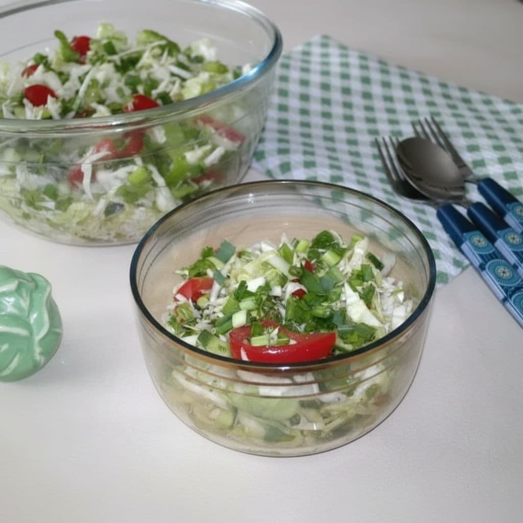 Весенний салат с пикантной заправкой