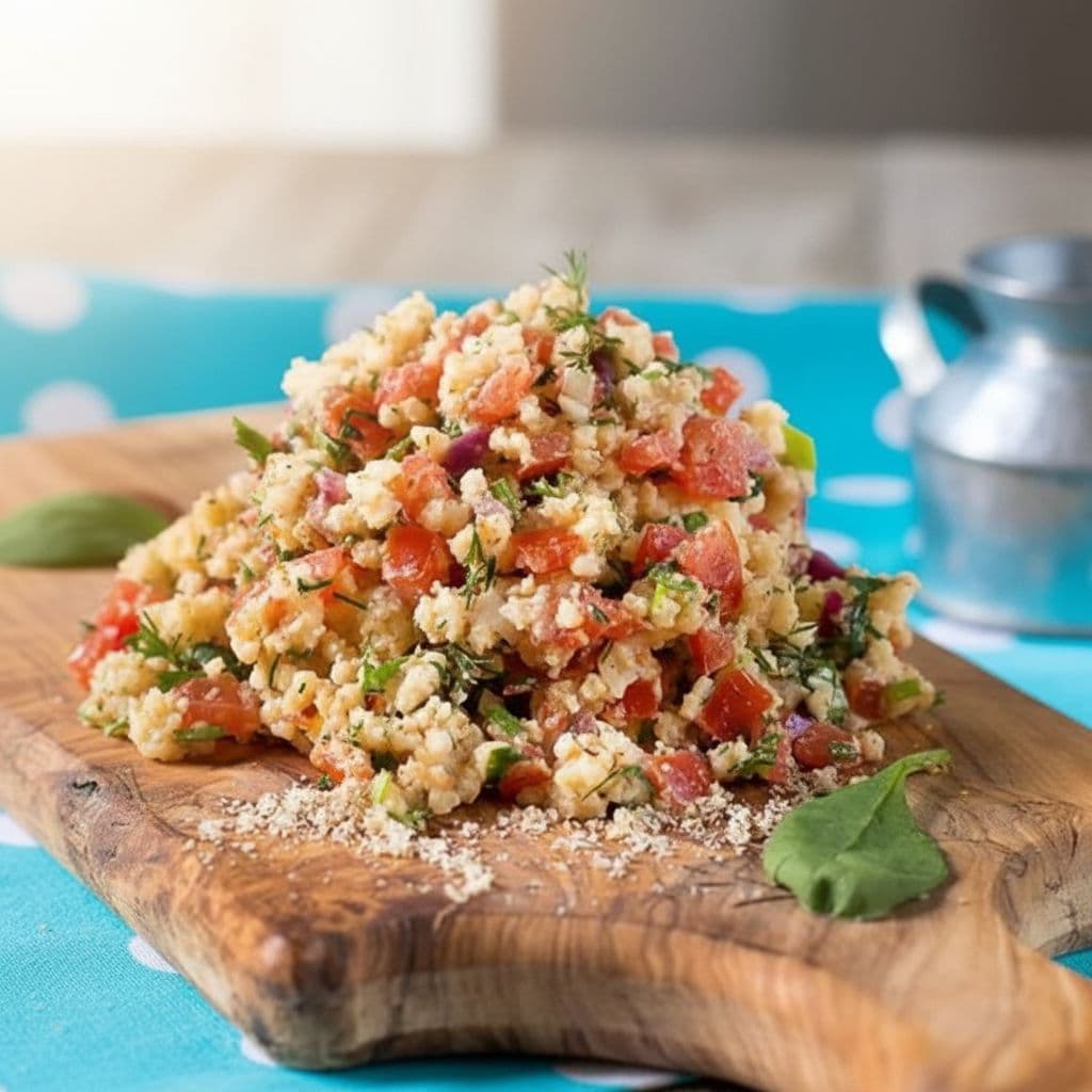 Салат из пшена с овощами