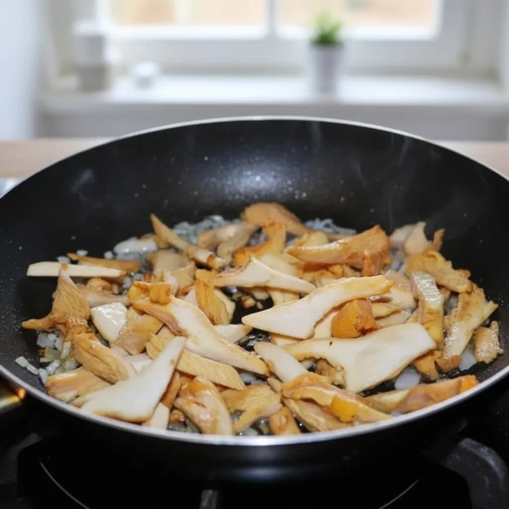 лук с лисичками