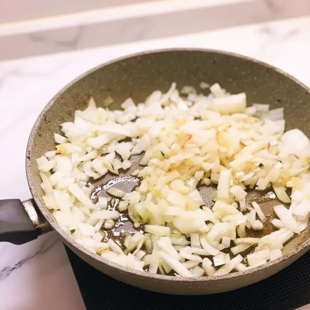 Лук в сковороде