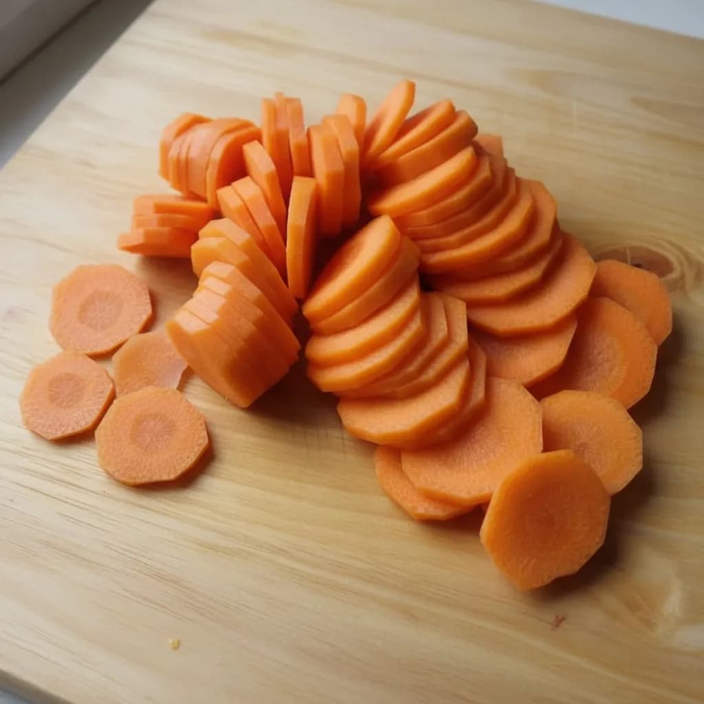 Нарезанная морковь