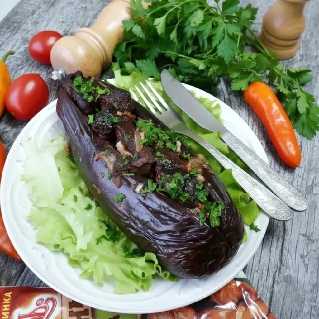 Шашлык в баклажане